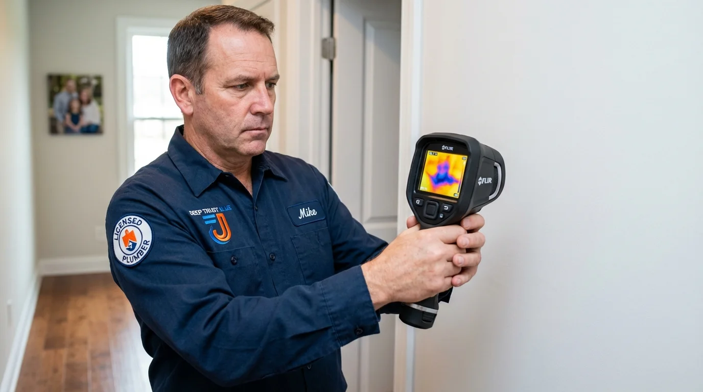 Thermal imaging leak detection by Johns Plumbing LLC in Bethesda